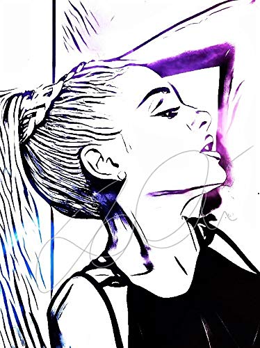 Amazoncom Ariana Grande Galaxy Outline Black And White