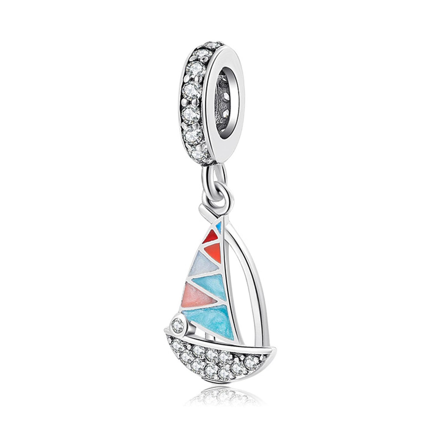 925 Sterling Silver Sailing Boat Charm Ship Charm Sport Charm Travel Charm for Pandora Charm Bracelet