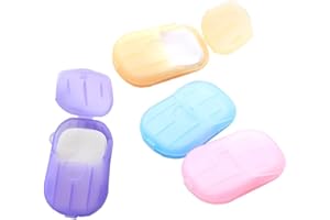 ccHuDE 6 Packs Portable Disposable Paper Soap Sheets Hand Washing Bath Scented Paper Soap for Camping Hiking Travel