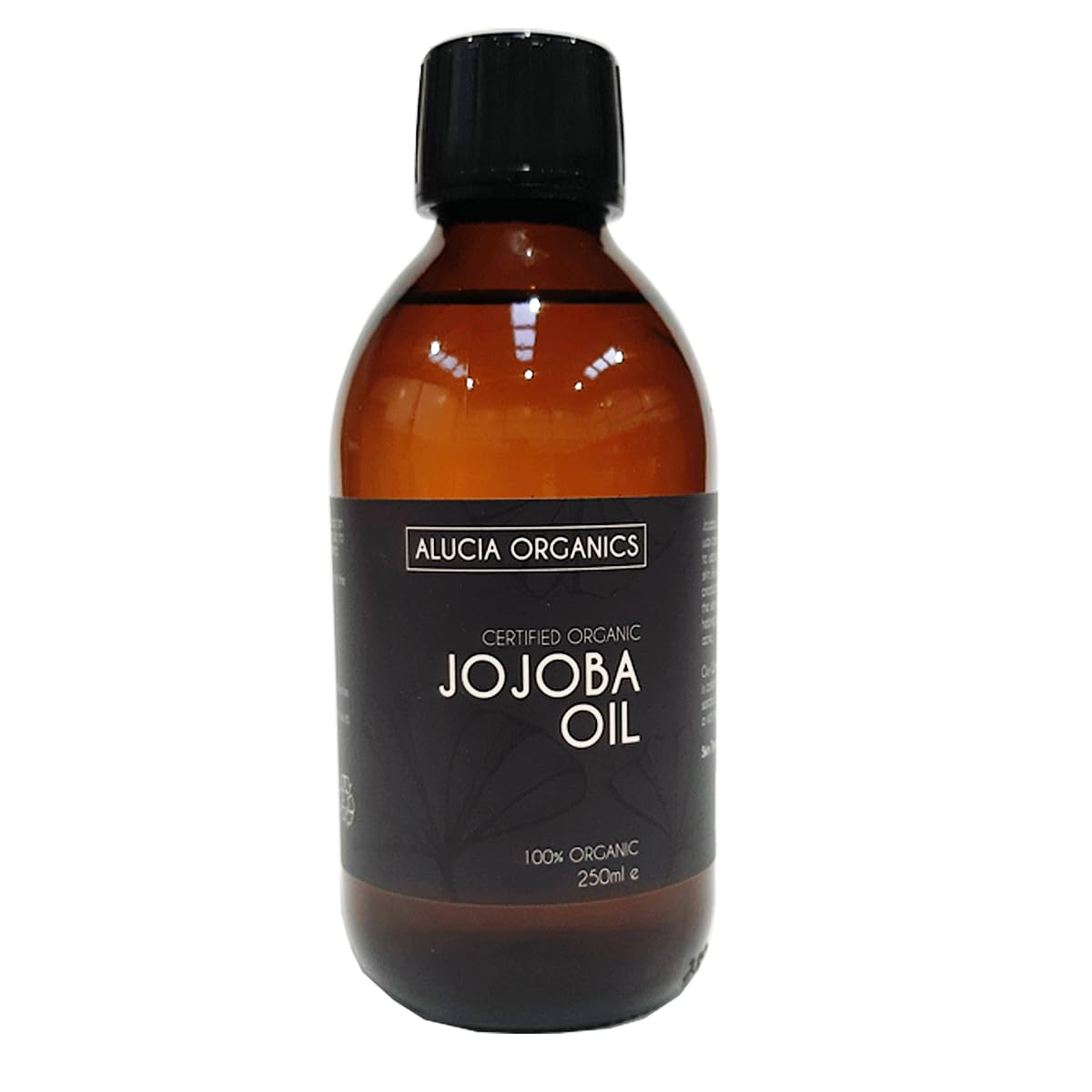 ALUCIA ORGANICS Certified Organic Jojoba Oil 250ml – 100% Pure Jojoba Oil for Face, Body & Hair – Natural, Cold-Pressed & Unrefined – Vegan & Cruelty-Free