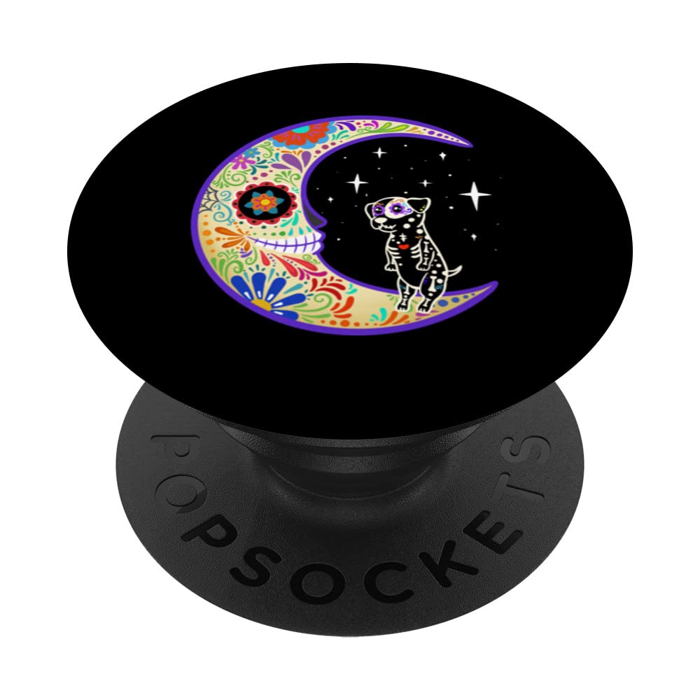 Dalmatian Dia de Los Muertos Skeleton PopSockets Swappable PopGrip