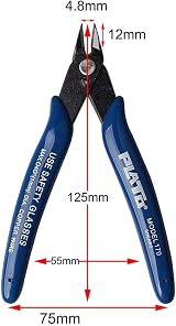 nuosen Wire Cutter - Precision Diagonal Pliers for Soft Wire 0.8mm 20 AWG view 3