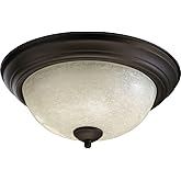 Quorum Lighting 2 Light Flush Mount in Transitional Style - 13.5 inches Wide by 6.5 inches high