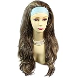 Blonde Brown 3/4 Fall Hair Piece Long Straight Layered wavy Half Wig hairpiece by Wiwigs