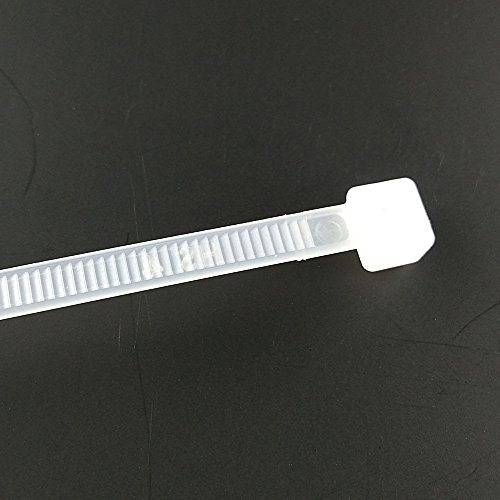 HS White Cable Ties 10" Zip Ties 50 Lbs (100 Pack) Medium Clear Zip Ties for Office Home Outdoor Cable Management