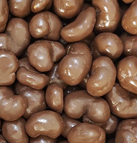 Happy Bites Milk Chocolate Covered Cashews - Pure Milk Chocolate - Resealable Pouch Bag (1 Pound)