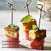 JapanBargain 1596, Bamboo Cocktail Picks Skewers for Appetizer Snack Sandwich Finger Food Tapas Fruit Kabob BBQ Hors D'Oeuvre Twisted End Knotted Bamboo Sticks, 4 inch, 1000pcs