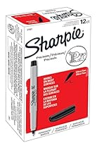 Sharpie Permanent Markers, Ultra Fine Point, Black, 12-Count