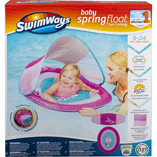 SwimWays Baby Spring Float Sun Canopy Pink Fish Pricepulse
