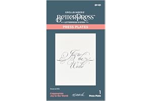 Spellbinders BP-181 Copperplate Joy to The World Press Plate from The Copperplate Holiday Sentiments Collection by Paul Antonio