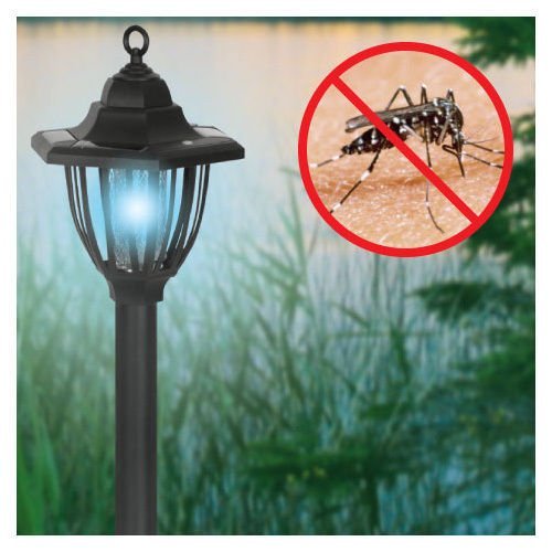 Solar Powered Electric Bug Light Zapper Outdoor Cordless Flying Insect