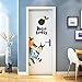 Ikeelife® Door Murals Cartoon Animal Decals Door Wall Sticker Cabinet Wallpaper Mural DIY Home Decor Poster Decoration Dogs 68X75Cm/26.8X29.6