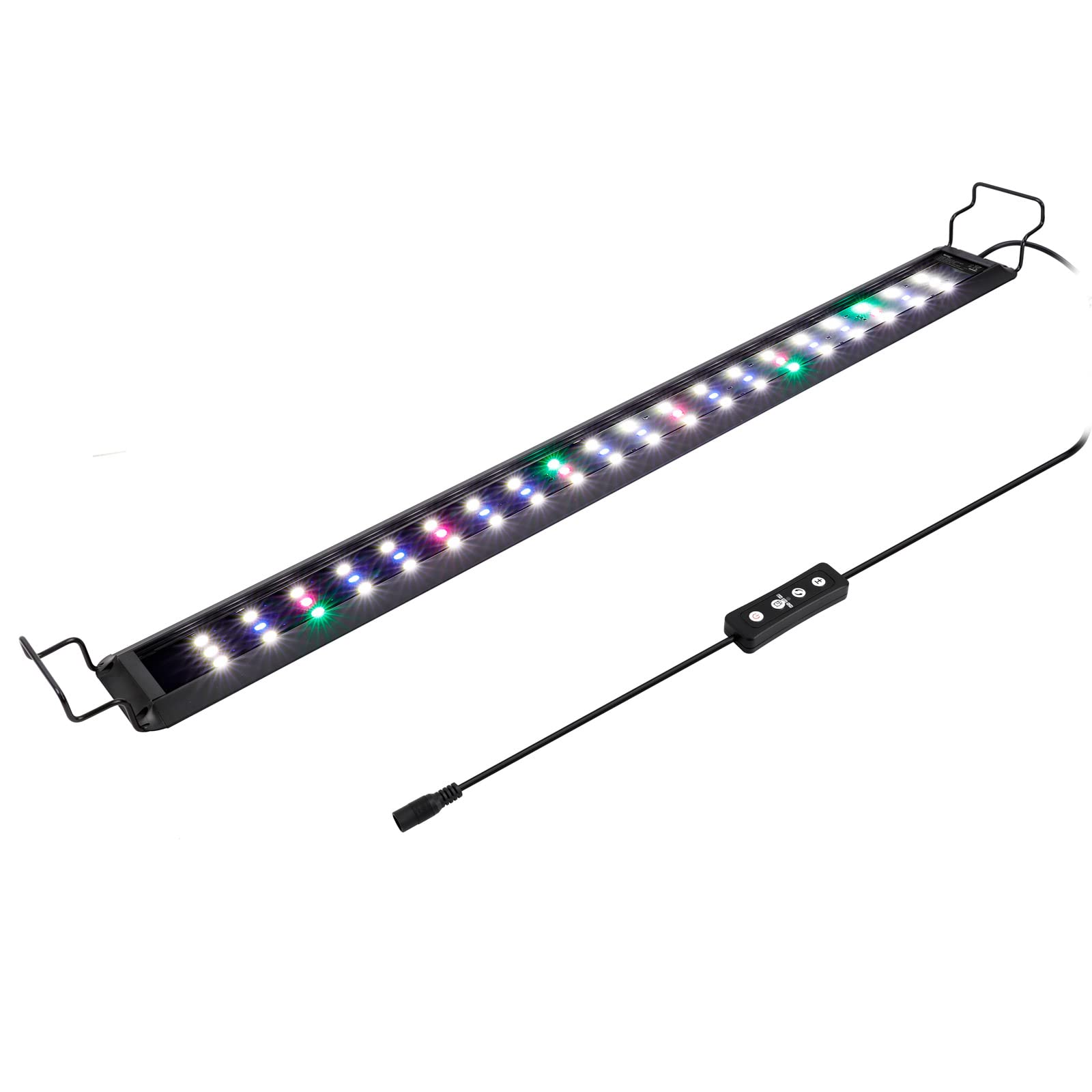 hygger Aquarium Light,Full Spectrum Fish Tank Light with LCD Monitor, 20W RGB LED Aquarium Light for Freshwater Tank with 10 Levels of Brightness,Adjustable Timer,3 Modes for 60-82cm Planted Tank