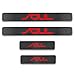 for Kia Soul Door Sill Protector Reflective 4D Carbon Fiber Sticker Door Entry Guard Door Sill Scuff Plate Stickers Auto Accessories 4Pcs Red
