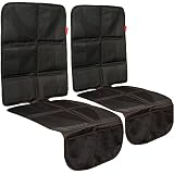 FOMIKS 2 Pezzi Proteggi Sedile Auto Per Bambini E Cani - Tappetino Impermeabile Con Tasche, Imbottitura Spessa, Angoli Rinforzati In Pelle, Antiscivolo
