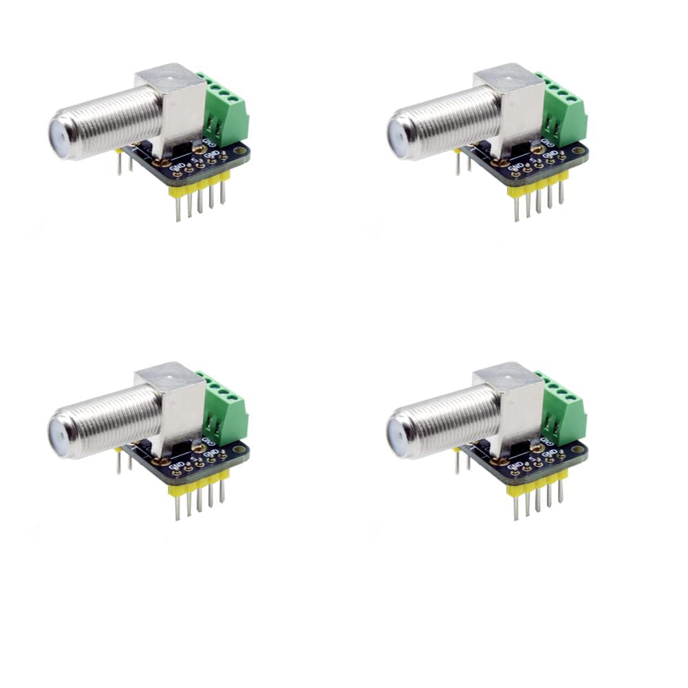 Treedix 4pcs F Type Jack Female connector Breakout Board F-Type Female Coax Extender Compatible for Arduino