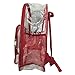 K-Cliffs Clear Backpack Heavy Duty Student Bookbag Large Durable See Through School Bag Quality Transparent PVC Travel Security Workbag Red
