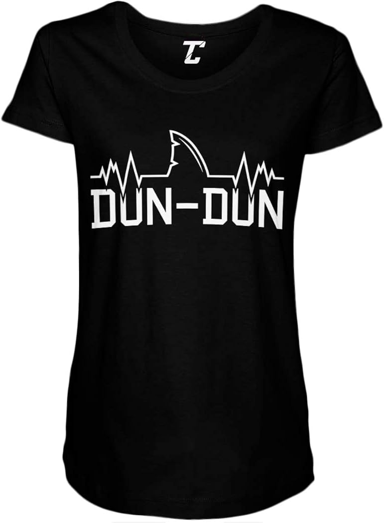 Dun-Dun - Great White Shark Pun Funny Parody Side Ruched Maternity T-Shirt