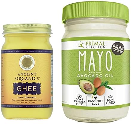 Primal Kitchen Avocado Oil Mayo & 8 oz Ancient Organics Grass-fed Ghee