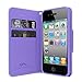 GPL Cellto Apple iPhone 4 iPhone 4S Premium Wallet Case [Dual Magnetic Flap] Diary Cover PU EPI Leather + Life Time Warranty - Mint Purple