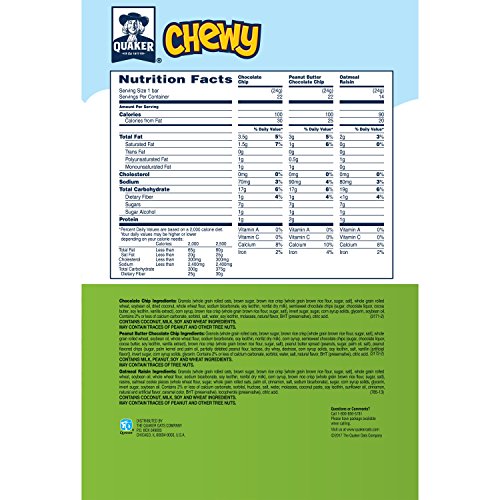 2 Quaker+Chewy+Granola+Variety+Count