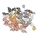 75Pieces Vintage Hollow Filigree Leaf Charms Pendants Jewelry Findings