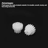sourcing map 50Pcs 16 Teeth Plastic Double Gears 0.5 Module for RC Car DIY view 4