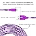 Micro USB Charger, OKRAY 4 Pack 6FT Nylon Braided Micro USB 2.0 Charge Cable Sync Charging Cord Compatible for Android, Samsung S7/S6, HTC, Sony, Nokia-1.83M (Black White Pink Purple)