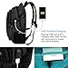 Travel Laptop Backpack 15.6 Inch, Multi-Compartment Laptop Backpack with USB Charging Port,Water Resistant Durable Computer Backpack Student School Backpack for Men and Women, Black
