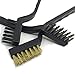 15 pieces Scratch Brush (Stainless Steel + Brass+Nylon), AFUNTA Curved Handle Masonry Wire brush Set Bristle for Cleaning Welding Slag and Rust,5 pcs Per Type