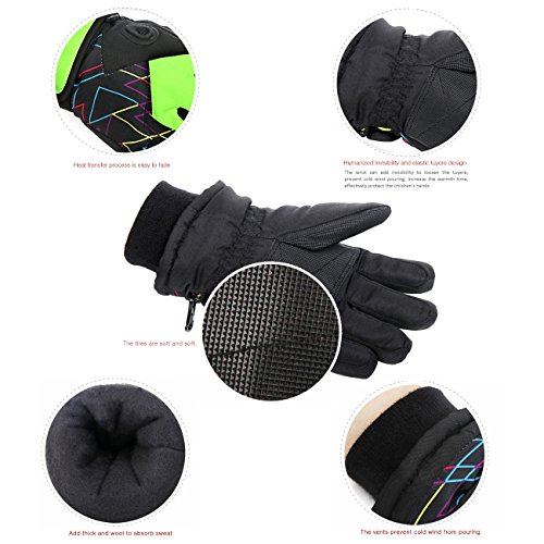 image for LingAo Warm Gloves Waterproof Skiing Gloves for child Wear-resistant W
