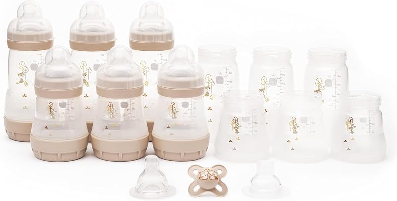 MAM Easy Start Anti-Colic Bottle Starter Set 6x Bottles Soother 0-2M