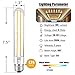 sunmeg 8W T10 Tubular Bulb, LED Filament Bulbs Dimmable, 7.5