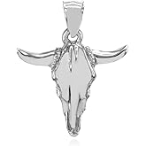 Claddagh Gold Solid 925 Sterling Silver Bull Head Charm Pendant
