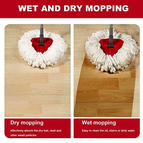 [3 Pack] Mop Replace Heads, Spin Mop Refill Heads Replacements