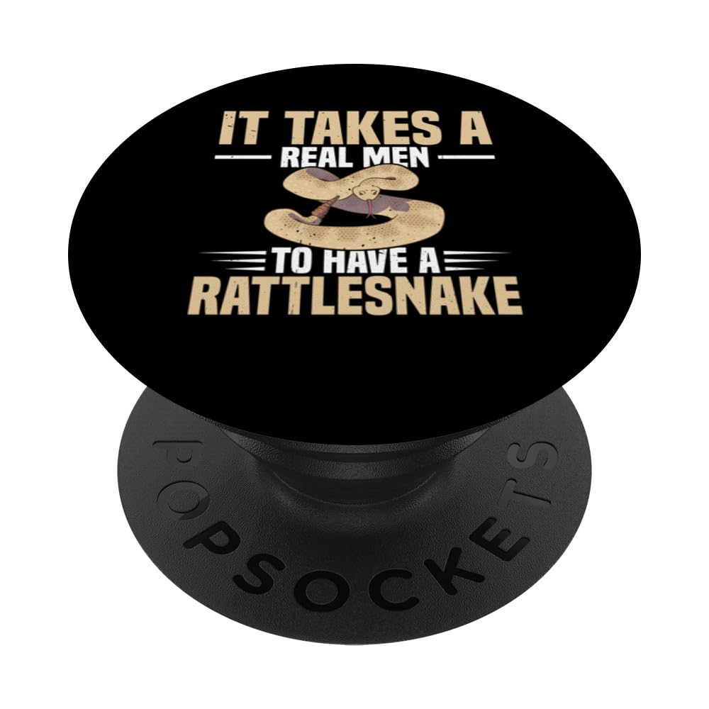 Funny Real Men Rattlesnake PopSockets Swappable PopGrip