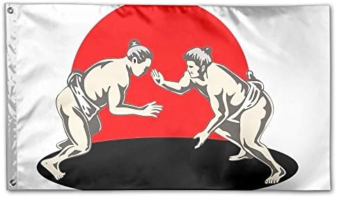 Colby Keats Sumo Japen Garden Lawn Flags Indoor Outdoor Decoration Home Banner Polyester Sports Fan Flags 3 X 5 Foot