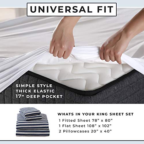 Jersey Knit Sheets. All Season, Soft, Cozy King Jersey Sheets. TShirt