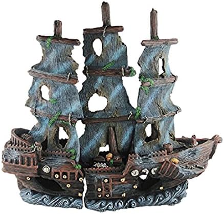 Amazon Com Poppy Pet Sunken Pirate Ship Ghost Sails Blue Pet