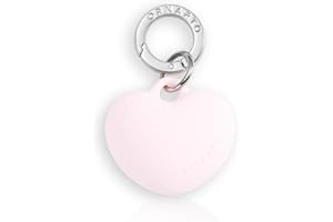 ORNARTO Heart Charm Keychain&Phone, Cute Soft Silicone Heart Pendant with Premium Metal Keyring,Universal Decorative Accessor