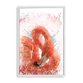 Framed Canvas Home Artwork Decoration Animal Portrait Canvas Wall Art for Living Room, Bedroom - 16x24 inches