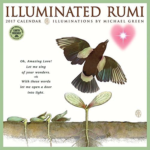 2017 ILLUMINATED RUMI Wall Calendar