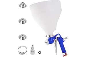 ROIKETU Drywall Wall Sprayer,Air Hopper Spray Gun 1.5 Gallon Paint Texture Tool with 3 Nozzle for Stucco Mud or Popcorn on Walls and Ceiling,Knockdown
