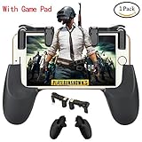 Mobile Game Controller, Yobenki Game Pad Sensitive Shoot and Aim Keys Joysticks Shooter Controller for PUBG/Knives Out/Rules of Survial Gaming Triggers for IOS and Android (Holder+gen 2)