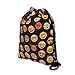 Giftoys Cute Emoji Gymsack Sport Bag for Men & Women Shool Backpack for Teens 18''X13.75' (Black)'