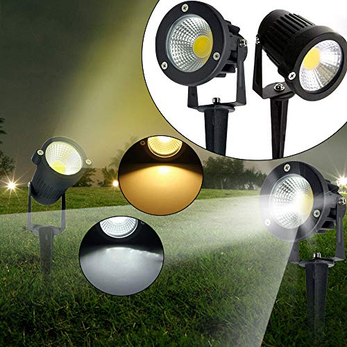 WUPYI2018 LED Gartenstrahler mit Erdspieß,IP65 Gartenbeleuchtung Außenleuchte 3W/5W/7W, Warmweiß,für die Beleuchtung von… – Bild 4