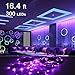 ANJAYLIA Black Light LED Strip Lights 16.4ft 300leds Blacklight Strip Waterproof IP65 with 12V 2A Power Supply