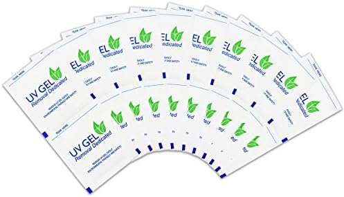 20Pcs Nail Art Soak Off LED UV Gel Nail Polish Remover Foils Nail Wraps Acetone Free- Perfect for At-home Gel Nails Manicures