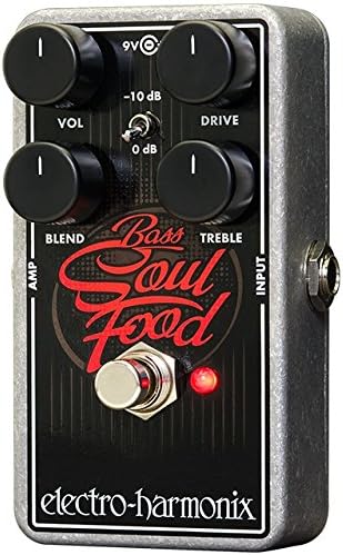 Electro-Harmonix Bass Soul Food Bass Distortion Effects Pedal, Black