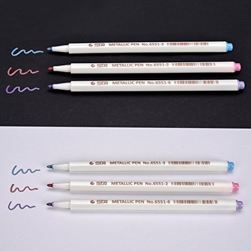 image for Premium Metallic Marker Pens, DealKits Set of 10 Assorted Colors Paint